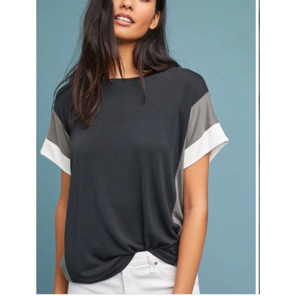 NWT Anthropologie Colorblock Tee - Picture 2 of 4